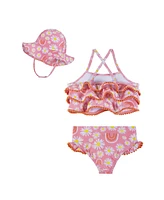 Infant Girls Baby Top Bottom Set w/Hat