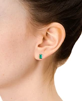 Anzie Green Onyx Stud Earrings in 14k Gold