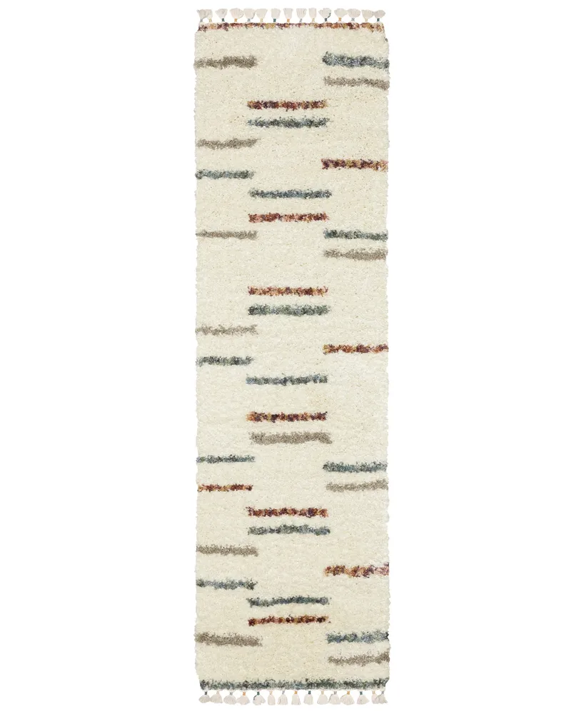 Jhb Design Vertical Shag VLS04A 2'3" x 7'6" Runner Area Rug