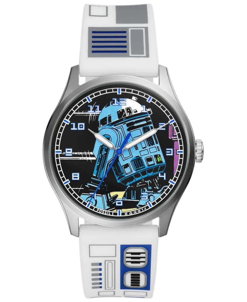 Star Wars R2-D2 Boys' Clear Plastic Time Teacher Analog Watch, Blue Stripe  Printed Nylon Strap Kids' Boys' Watch.WSW001253 - Walmart.com