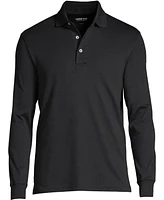 Lands' End Men's Long Sleeve Cotton Supima Polo Shirt