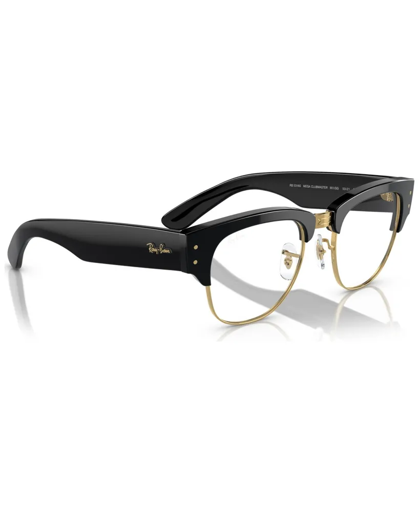 Ray-Ban Unisex Transition Sunglasses, Mega Clubmaster - Black on Gold