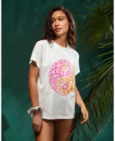 Roxy Juniors' Yang World Oversized-Fit Graphic T-Shirt