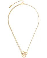 Olivia Burton 18K Gold-Plated Crystal Interlink Necklace