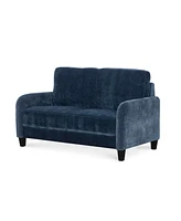 Everly Blue Velvet Loveseat