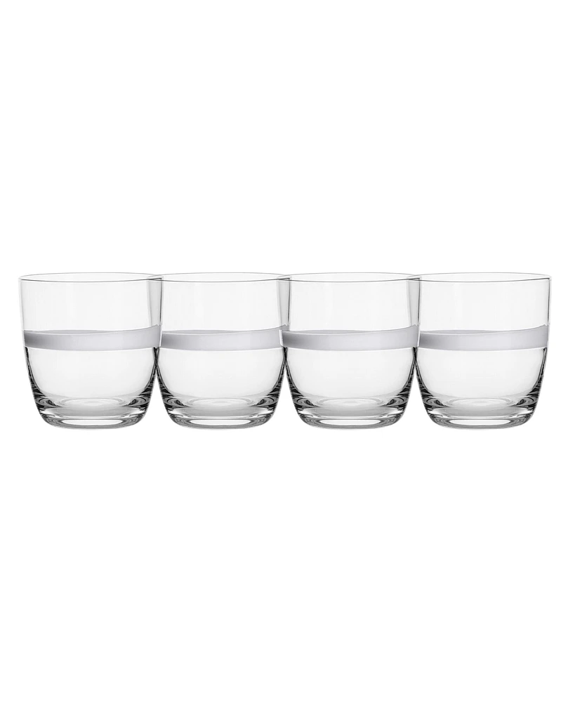 Fitz and Floyd Organic Band 15-oz Double Old Fashioned Glasses 4-Piece Set