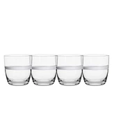 Fitz and Floyd Organic Band 15-oz Double Old Fashioned Glasses 4-Piece Set