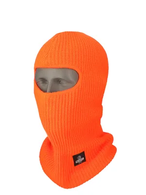 RefrigiWear Men's Double Layer Acrylic Knit Open Hole Balaclava Face Mask