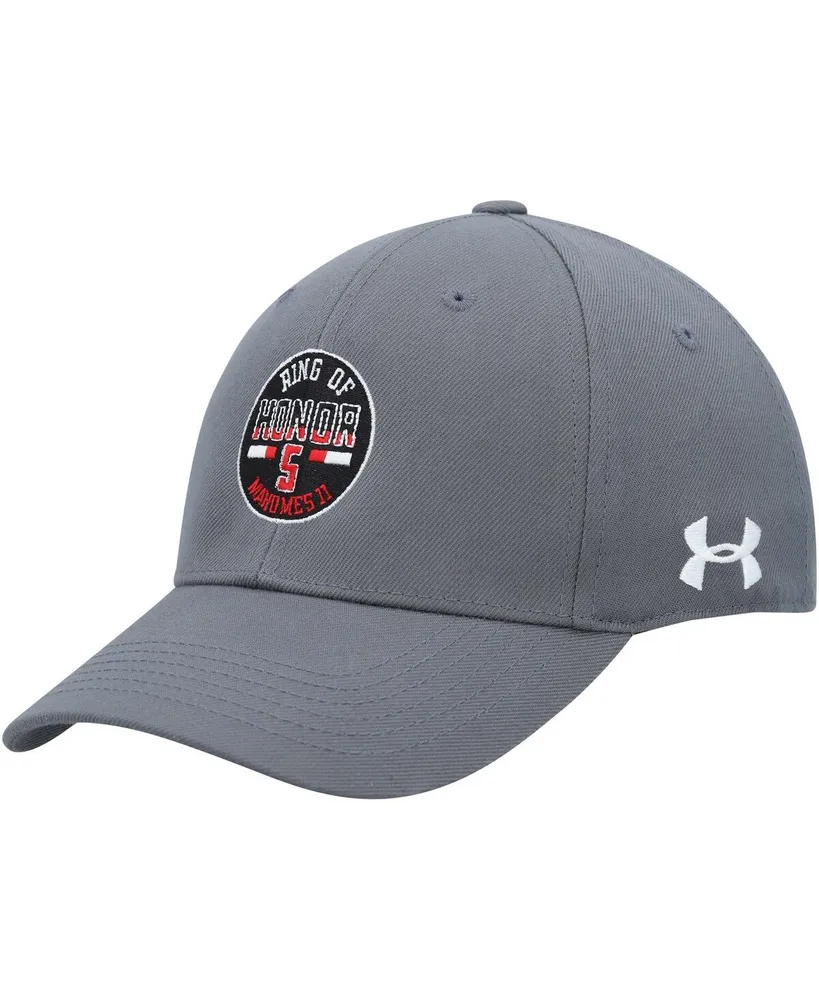 Men's Under Armour Patrick Mahomes Gray Texas Tech Red Raiders Ring of Honor Adjustable Hat