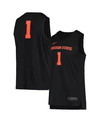 Men's Nike #1 Black Oregon State Beavers Replica Basketball Jersey