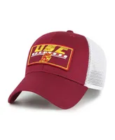 Big Boys and Girls '47 Brand Cardinal, White Usc Trojans Levee Trucker Adjustable Hat