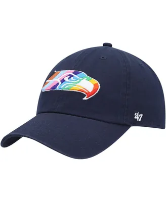 Men's '47 Brand College Navy Seattle Seahawks Pride Clean Up Adjustable Hat