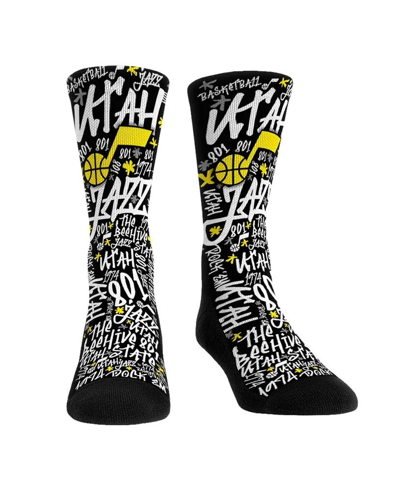 Men's and Women's Rock 'Em Socks Utah Jazz Graffiti Crew