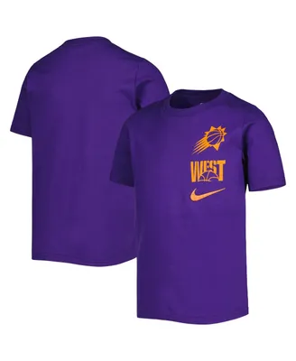Big Boys and Girls Nike Purple Phoenix Suns Vs Block Essential T-shirt