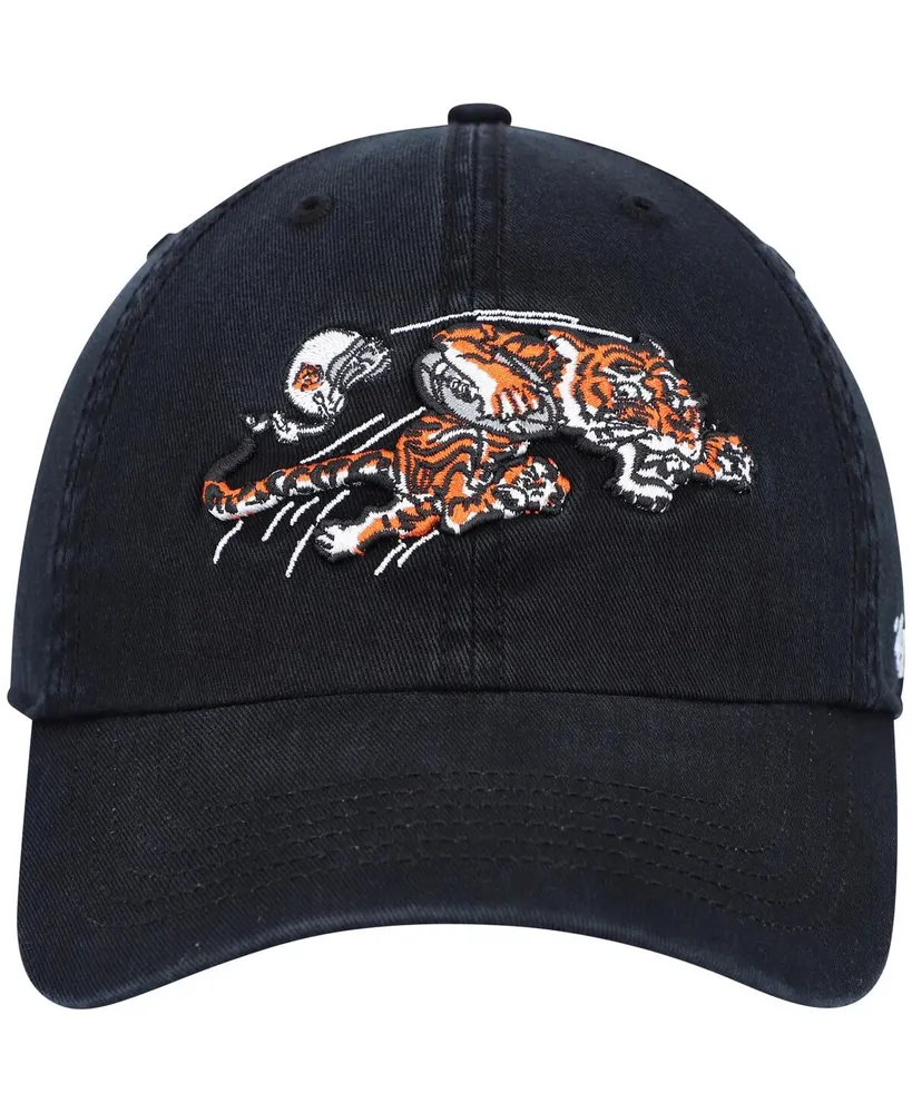 Men's '47 Brand Black Distressed Cincinnati Bengals Gridiron Classics Franchise Legacy Fitted Hat