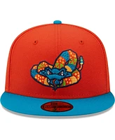 Men's New Era Orange, Teal Cascabeles de Wisconsin Copa De La Diversion 59FIFTY Fitted Hat