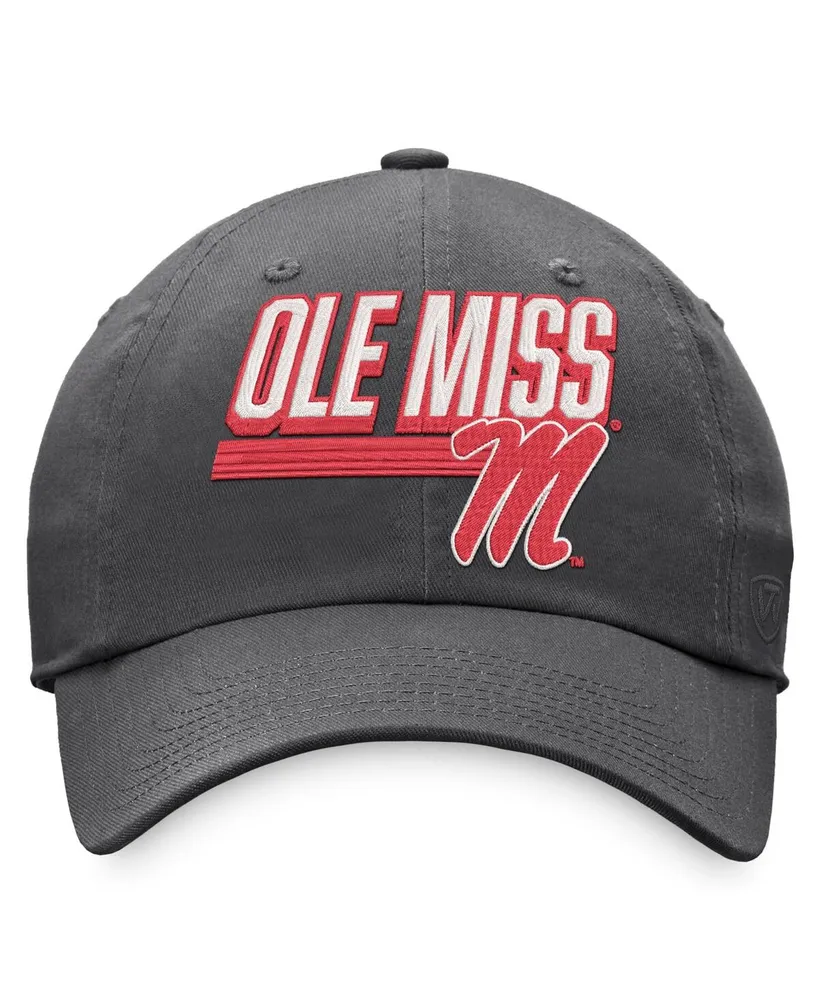 Men's Top of the World Charcoal Ole Miss Rebels Slice Adjustable Hat