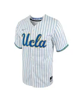 Men's Nike White, Blue Ucla Bruins Pinstripe Replica Full-Button Baseball Jersey