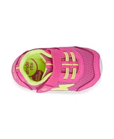 Stride Rite Little Girls Soft Motion Zips Runner Leather Sneakers