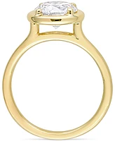 Lab-Grown Moissanite Round Frame Ring (1-7/8 ct. t.w.) 10k Gold