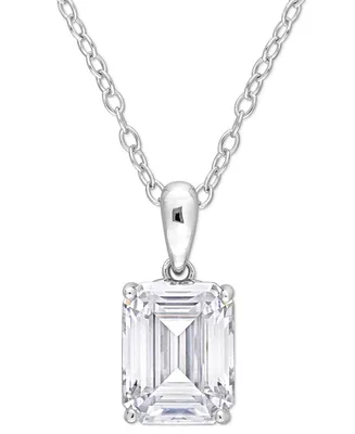 Moissanite Baguette Solitaire 18" Pendant Necklace (2-1/2 ct. t.w.) in Sterling Silver