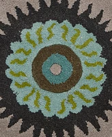 Lr Home Valentin Vlnta-540 3' x 3' Round Area Rug
