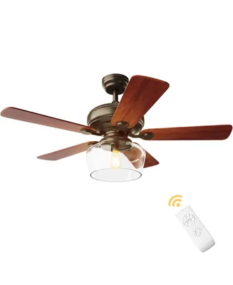 Costway 52" Vintage Ceiling Fan Light w/ Remote Control Reversible Blades Home Indoor