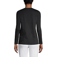 Lands' End Women's Relaxed Supima Cotton Long Sleeve V-Neck T-Shirt