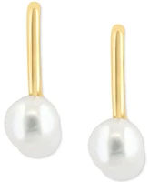 Effy Freshwater Pearl (4-6mm) Graduated Hoop Earrings in 14k Gold-Plated Sterling Silver