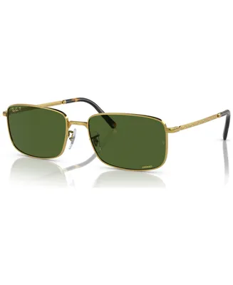 Ray-Ban Unisex Polarized Sunglasses, RB3717 - Gold