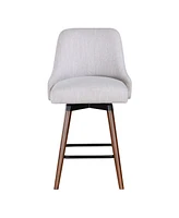 Bagford 26" Swivel Counter Stool with Legs Fabric