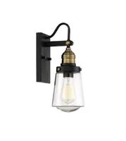 Savoy House Macauley 20.75" Outdoor Wall Lantern in Black/Warm Brass