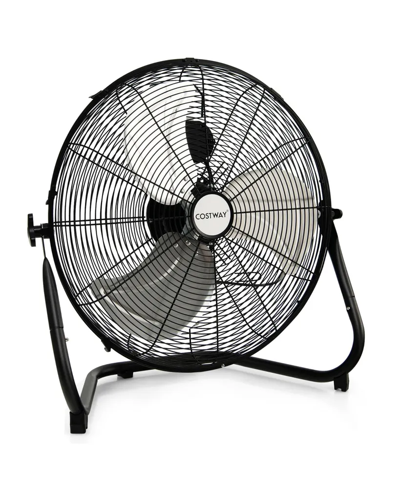 Costway 20''High Velocity Floor Fan Heavy Duty Industrial Floor Fan with 3 Wind Speeds