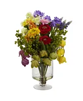 Nearly Natural Spring Floral Arrangement