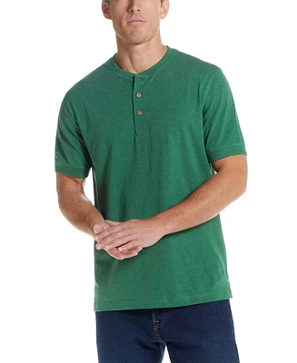 Weatherproof Vintage Men's Short Sleeve Melange Henley T-shirt