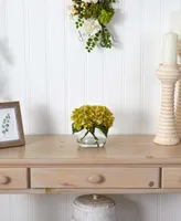 Nearly Natural Blooming Hydrangea w/Vase