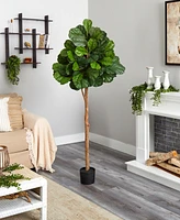 Nearly Natural 6' Fiddle leaf fig Artificial Tree