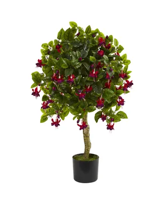 Nearly Natural 3' Fuchsia Artificial Tree