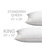 Pillow Gal White Goose Down Firm Density Side/Back Sleeper Pillow with 100% Certified Rds Down, and Removable Pillow Protector, King, Set of 2, White