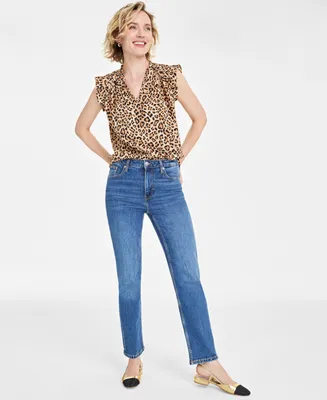 On 34th Women's High Rise Straight-Leg Jeans, Regular and Short, Created for Macy's