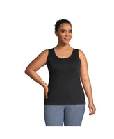 Lands' End Plus Cotton Tank Top