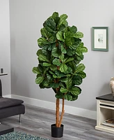 Nearly Natural 6' Fiddle Leaf Fig Artificial Tree