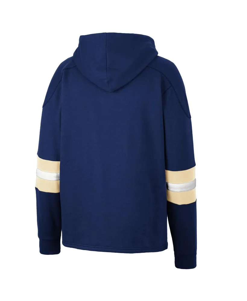 Men's Colosseum Navy Notre Dame Fighting Irish Lace-Up 4.0 Pullover Hoodie