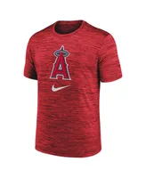 Men's Nike Red Los Angeles Angels Logo Velocity Performance T-shirt