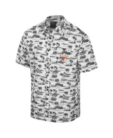 Men's Colosseum White Texas Longhorns Spontaneous is Romantic Camp Button-Up Shirt