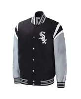 Men's G-iii Sports by Carl Banks Black Chicago White Sox Title Holder Full-Snap Varsity Jacket