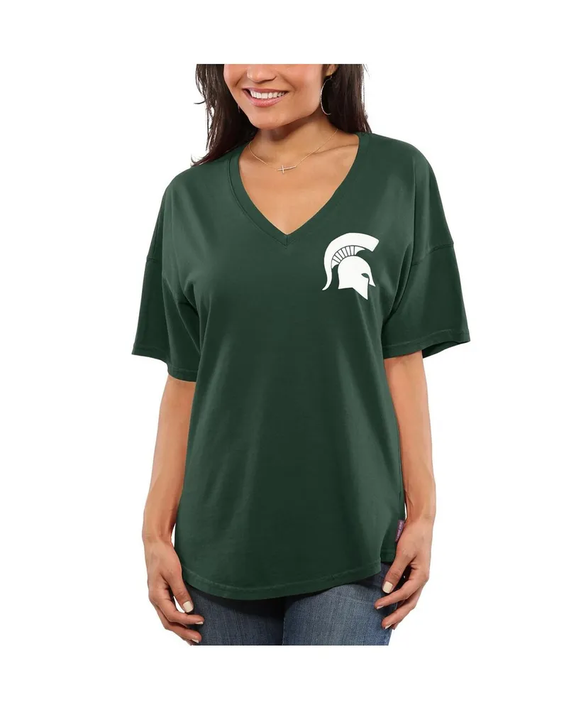 Women's Green Michigan State Spartans Spirit Jersey Oversized T-shirt