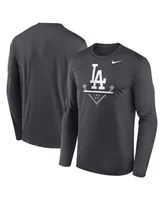 Men's Nike Anthracite Los Angeles Dodgers Icon Legend Performance Long Sleeve T-shirt