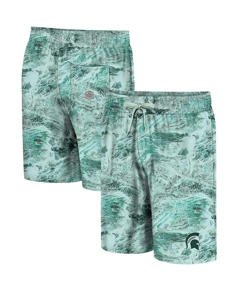 Men's Colosseum Green Michigan State Spartans Realtree Aspect Ohana Swim Shorts