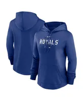 Women's Nike Royal Kansas City Royals Authentic Collection Pregame Performance Pullover Hoodie